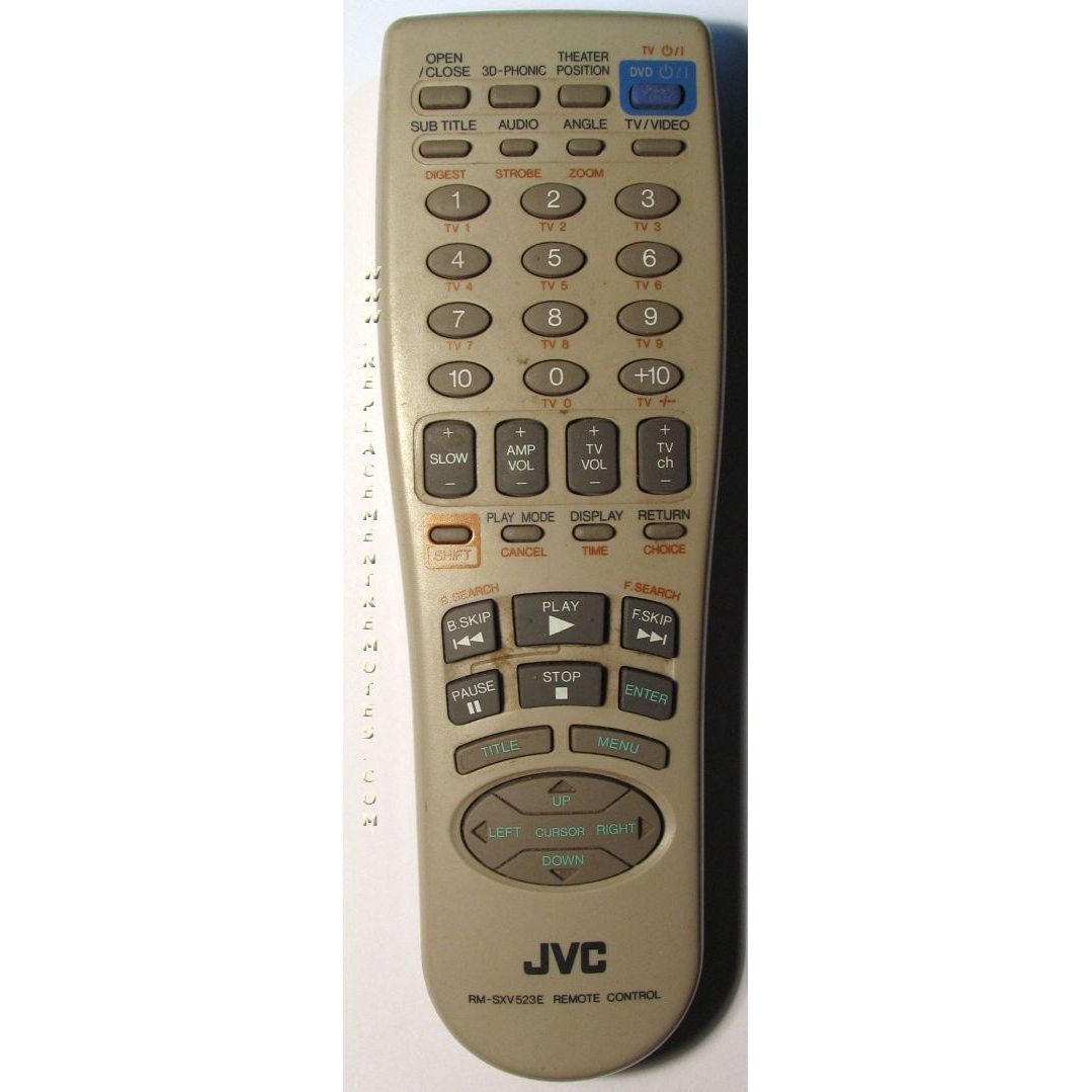 JVC RMSXV523E DVD Remote Control