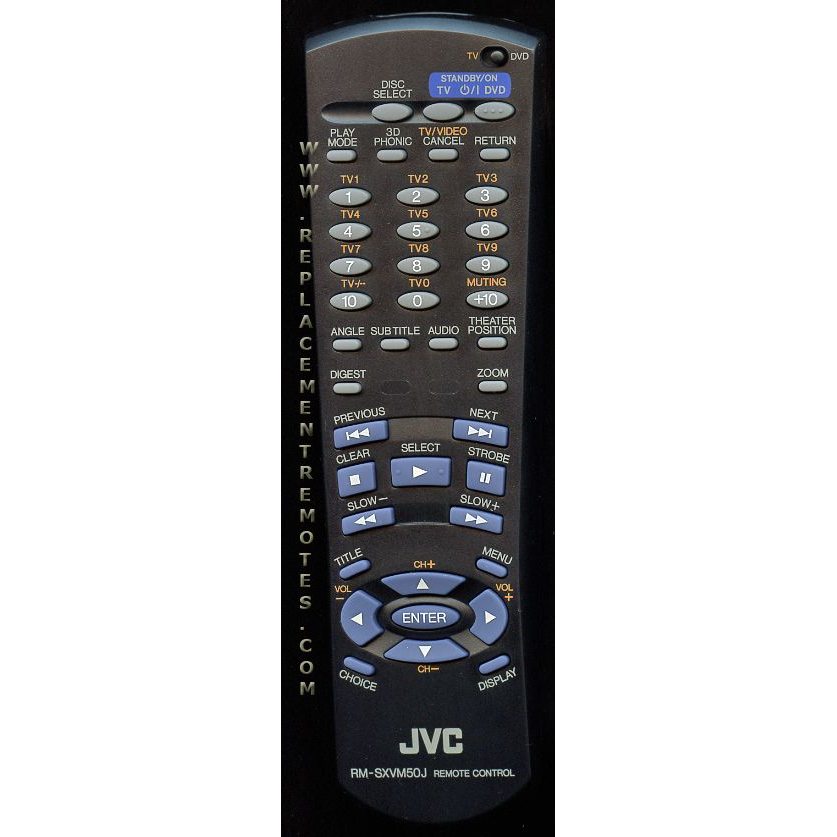 JVC RMSXVM50J TV/DVD Remote Control