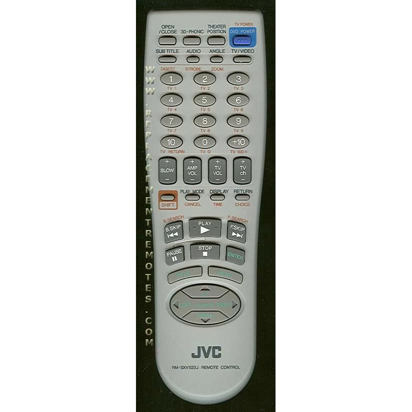 JVC RMSXVM523J DVD Remote Control