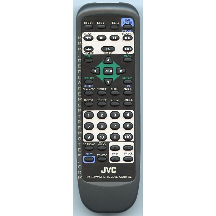 JVC RMSXVM555J DVD Remote Control