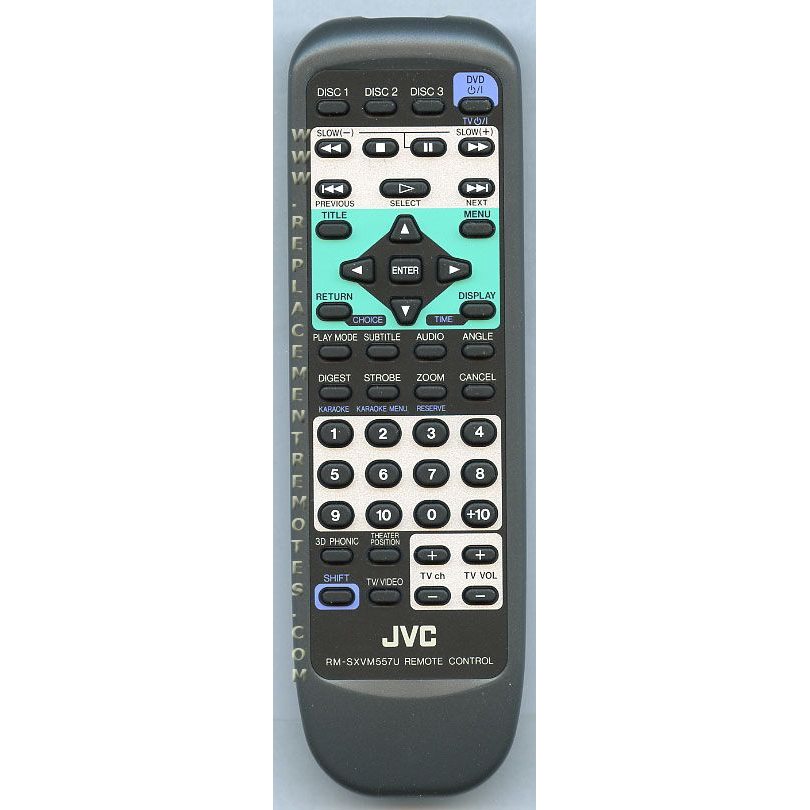 JVC RMSXVM557U DVD Remote Control