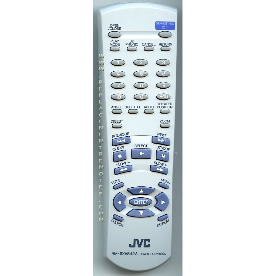 JVC RMSXVS42U DVD Remote Control