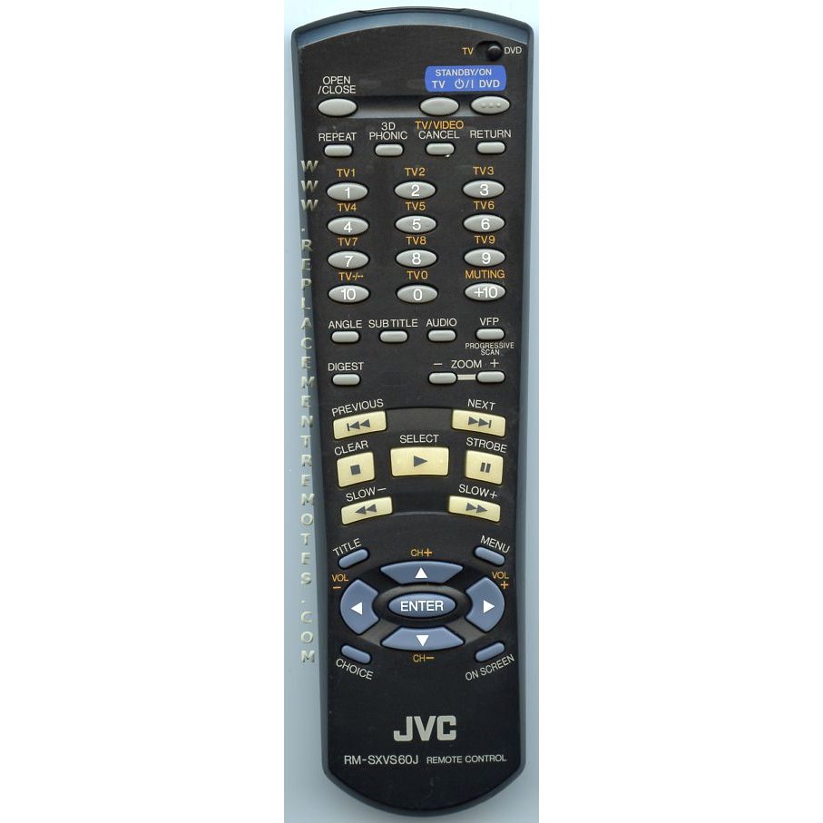 JVC RMSXVS60J DVD Remote Control