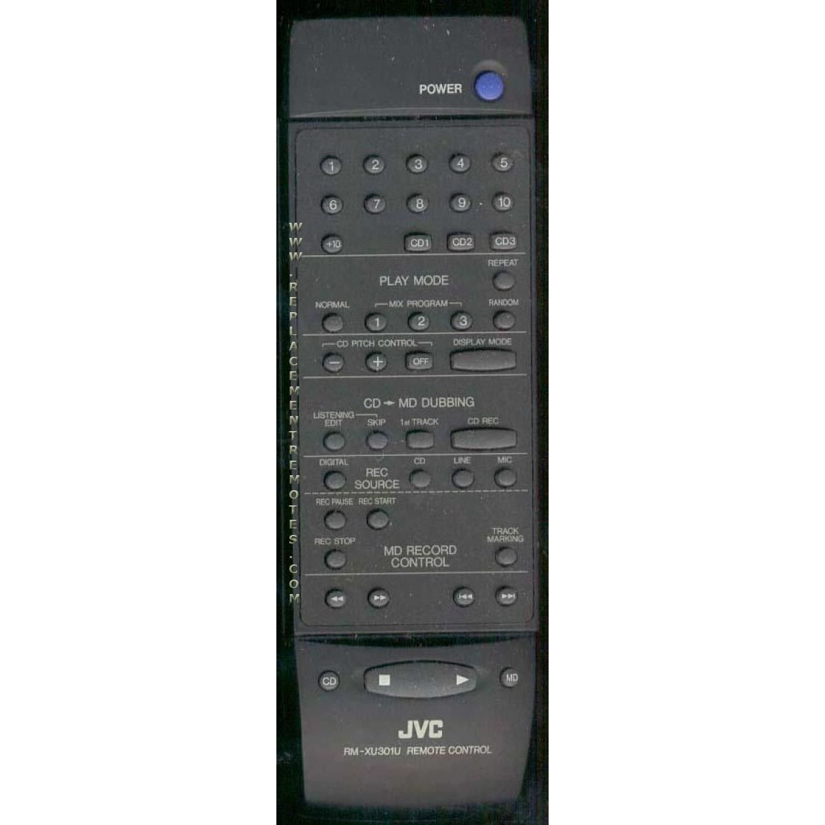 JVC RMXU301U Audio Remote Control