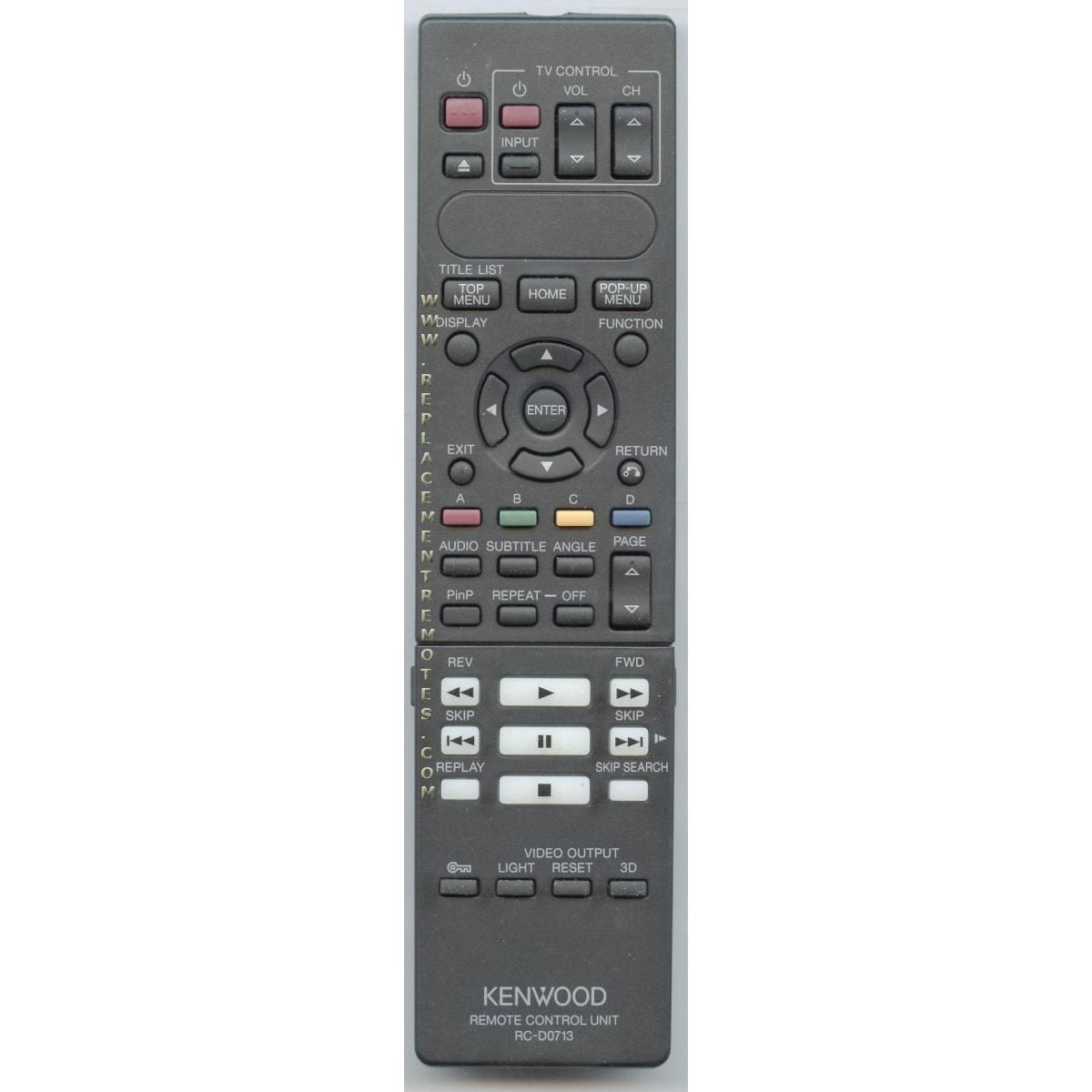 Kenwood RCD0713 DVD Remote Control