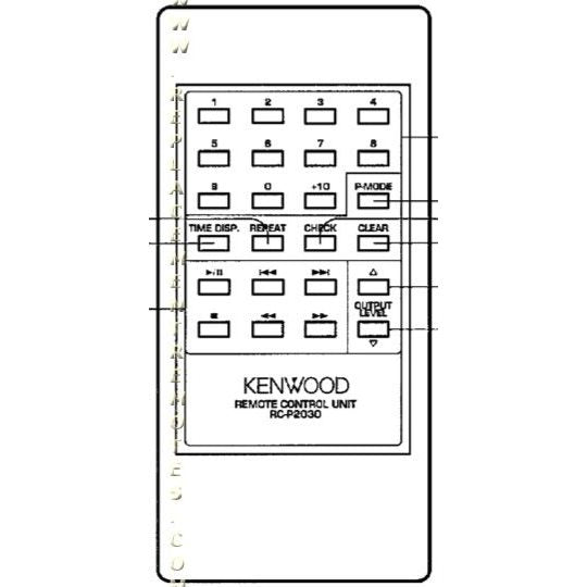 Kenwood RCP2030 Audio Remote Control