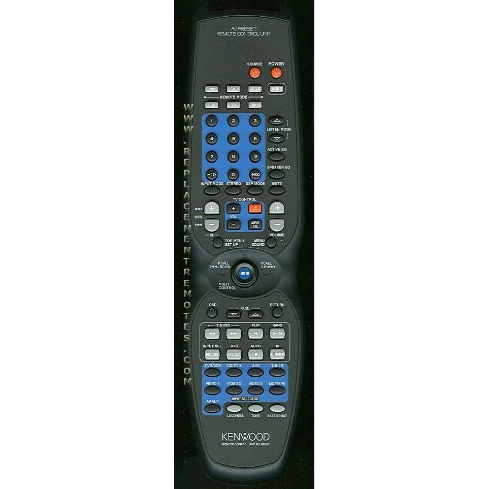 Kenwood RCR0727 DVD Remote Control