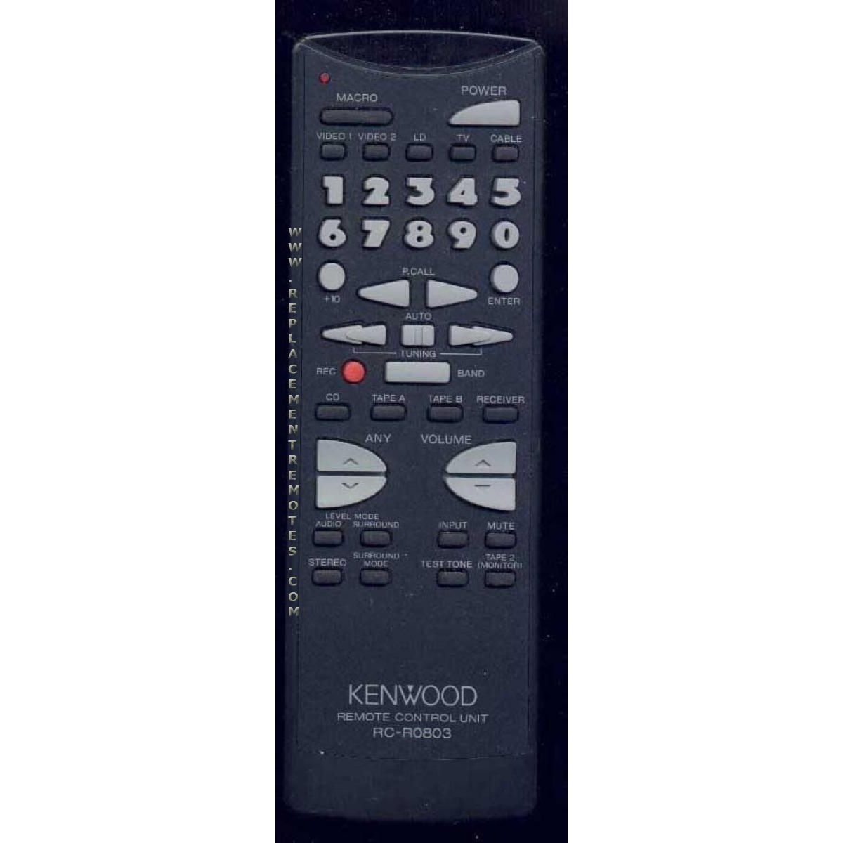 Kenwood RCR0803 Audio Remote Control