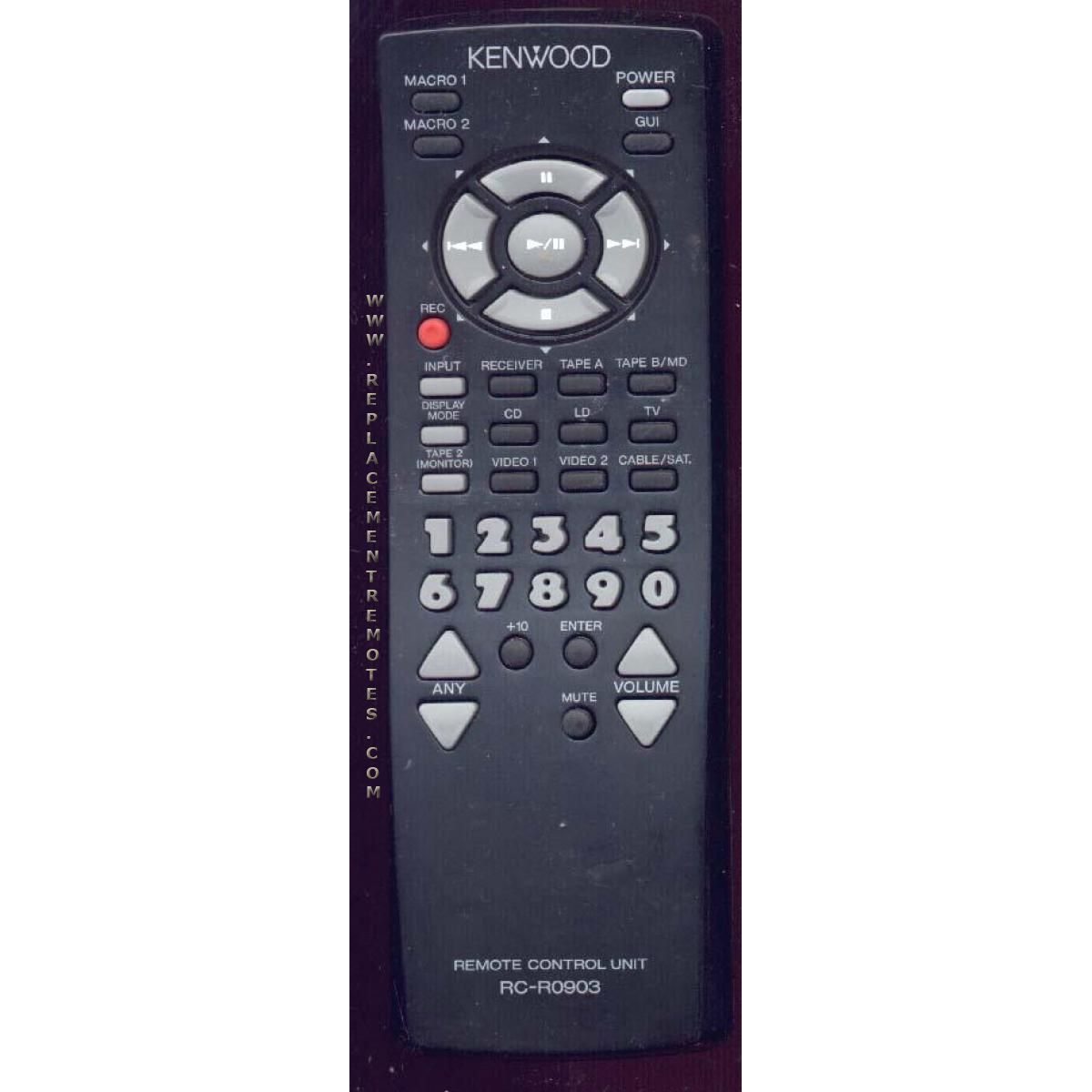 Kenwood RCR0903 Receiver Remote Control