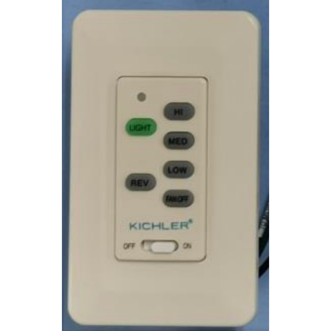 Kichler 2AQZU-18009 3 Speed Wired Wall Controller Ceiling Fan Remote Control