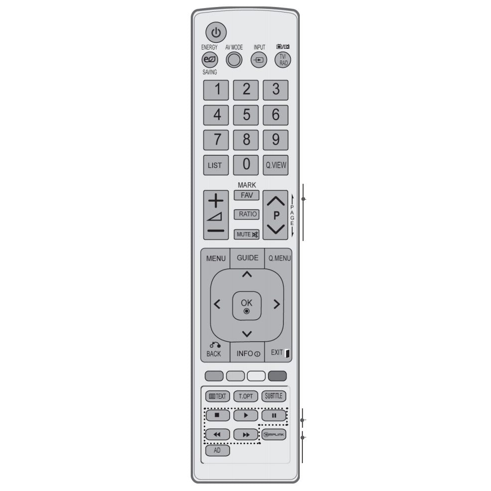 LG 2352272OH TV Remote Control