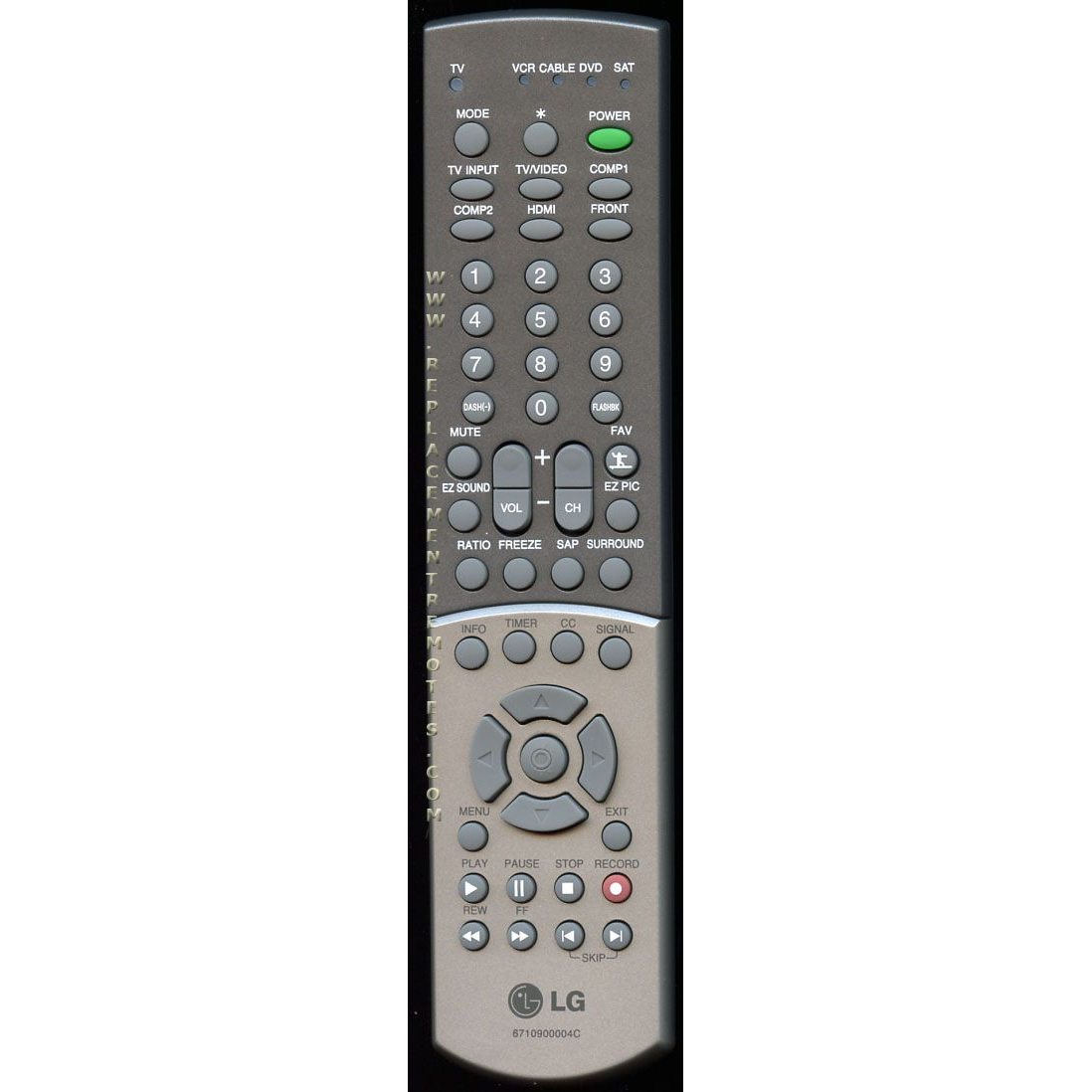 LG 6710900004C TV Remote Control