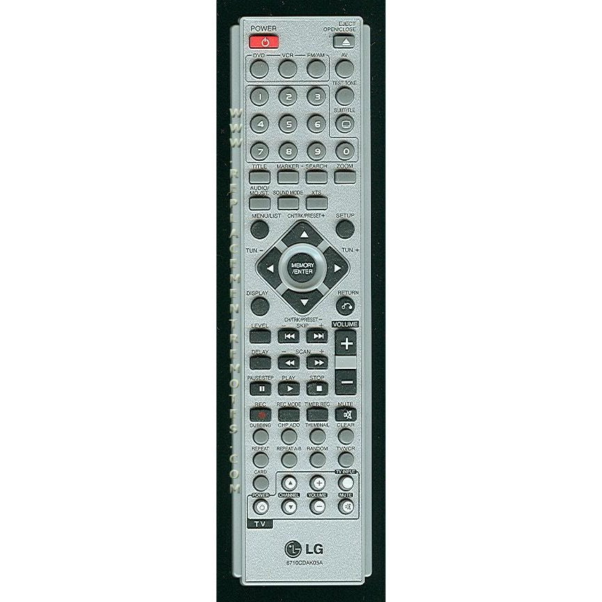 LG 6710CDAK05A Receiver Remote Control