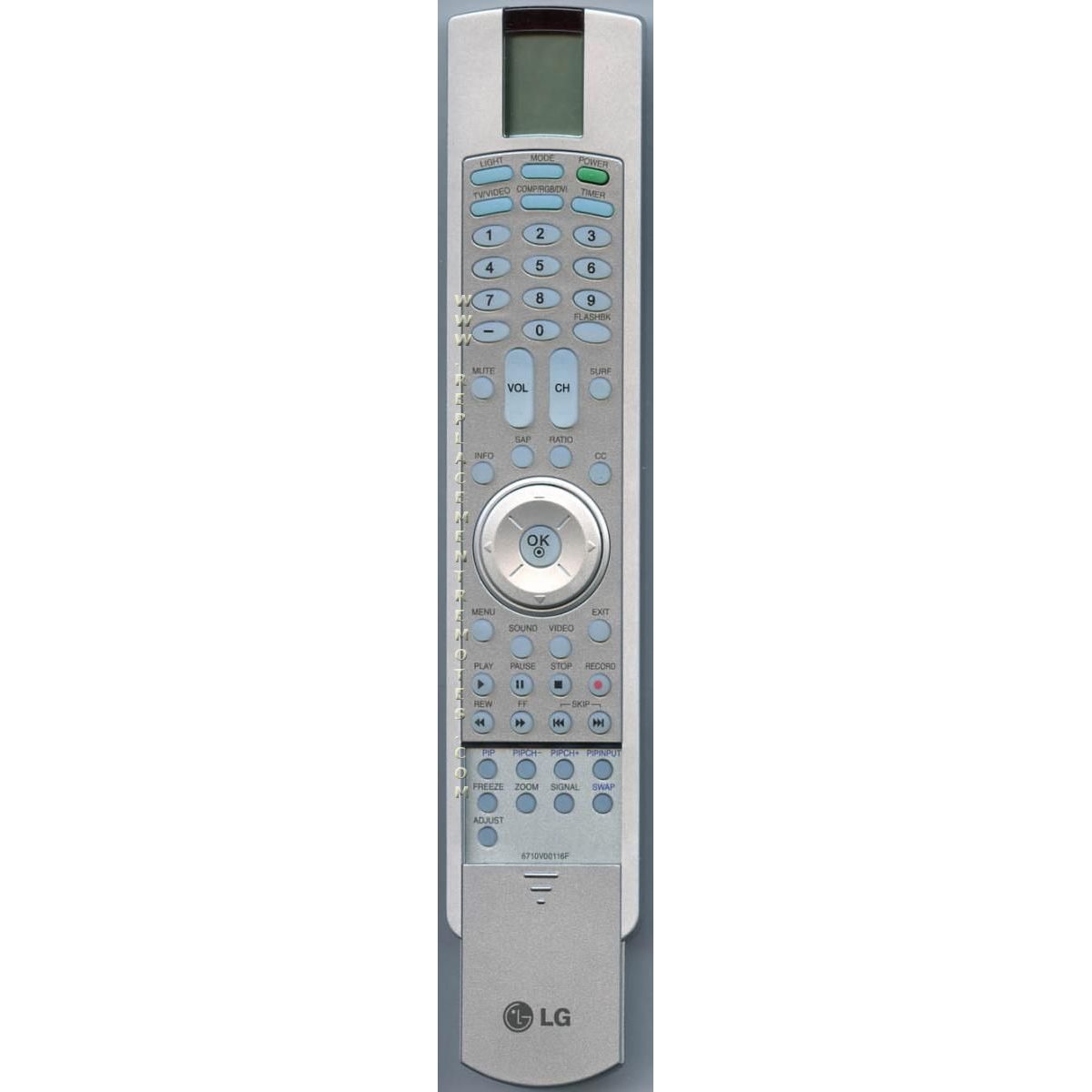 LG 6710V00116F TV Remote Control