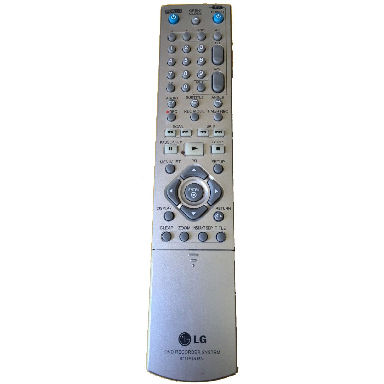 LG 6711R1N168B DVDR Remote Control