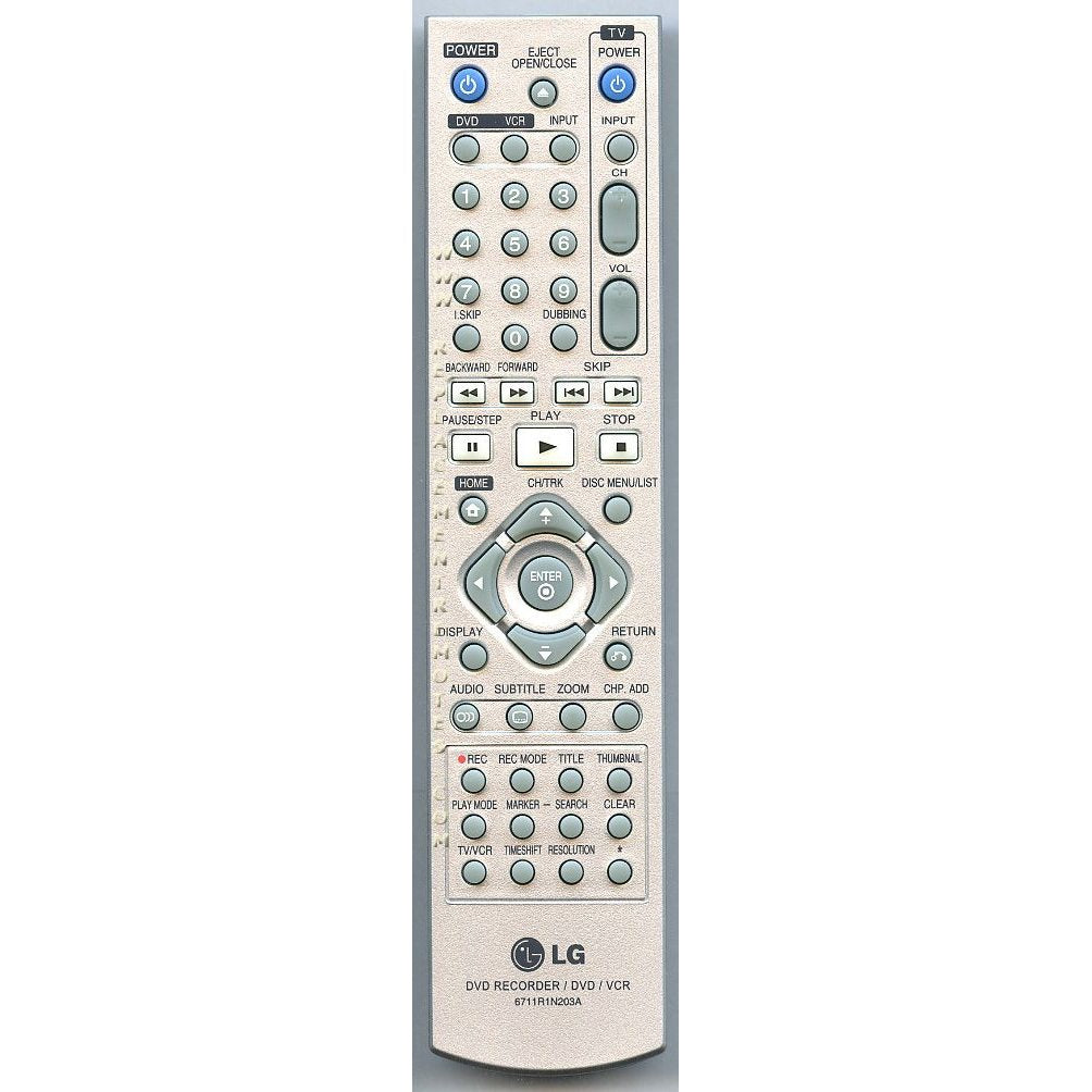 LG 6711R1N203A DVDR Remote Control