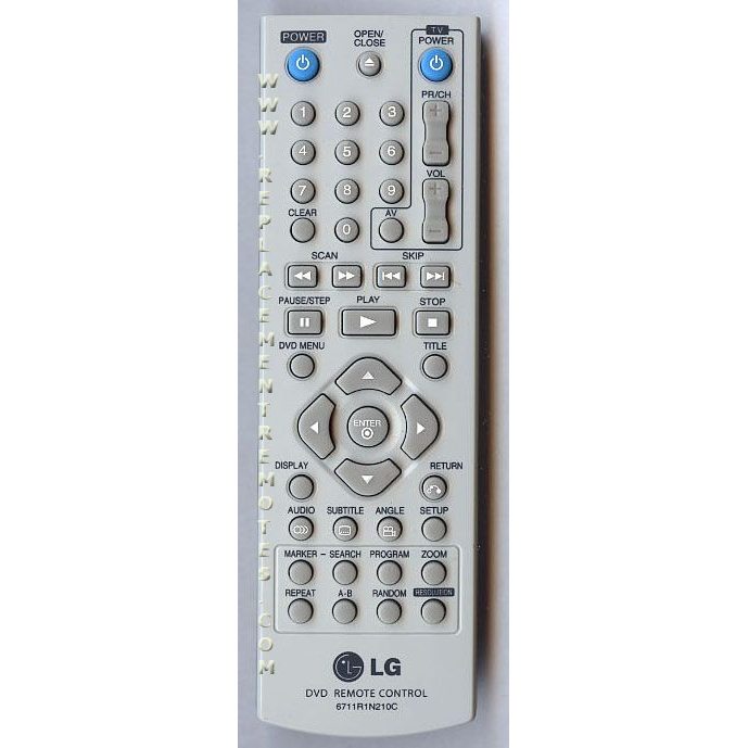 LG 6711R1N210C DVD Remote Control