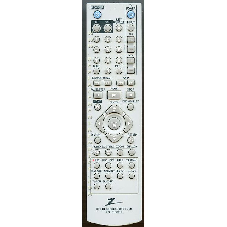 LG 6711R1N211C DVDR Remote Control