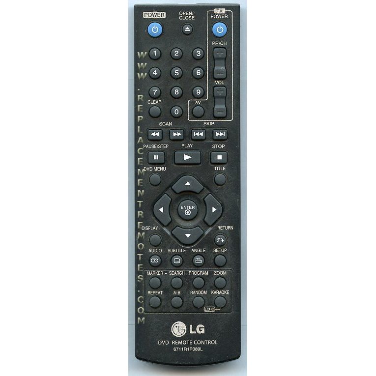 LG 6711R1P089L DVD Remote Control