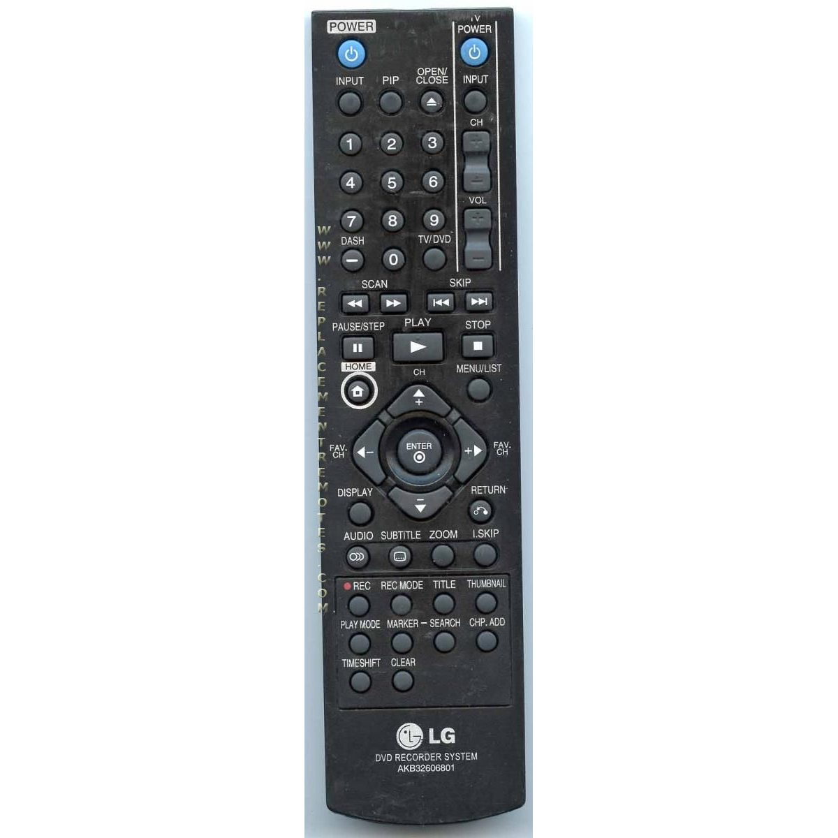 LG AKB32606801 DVDR Remote Control