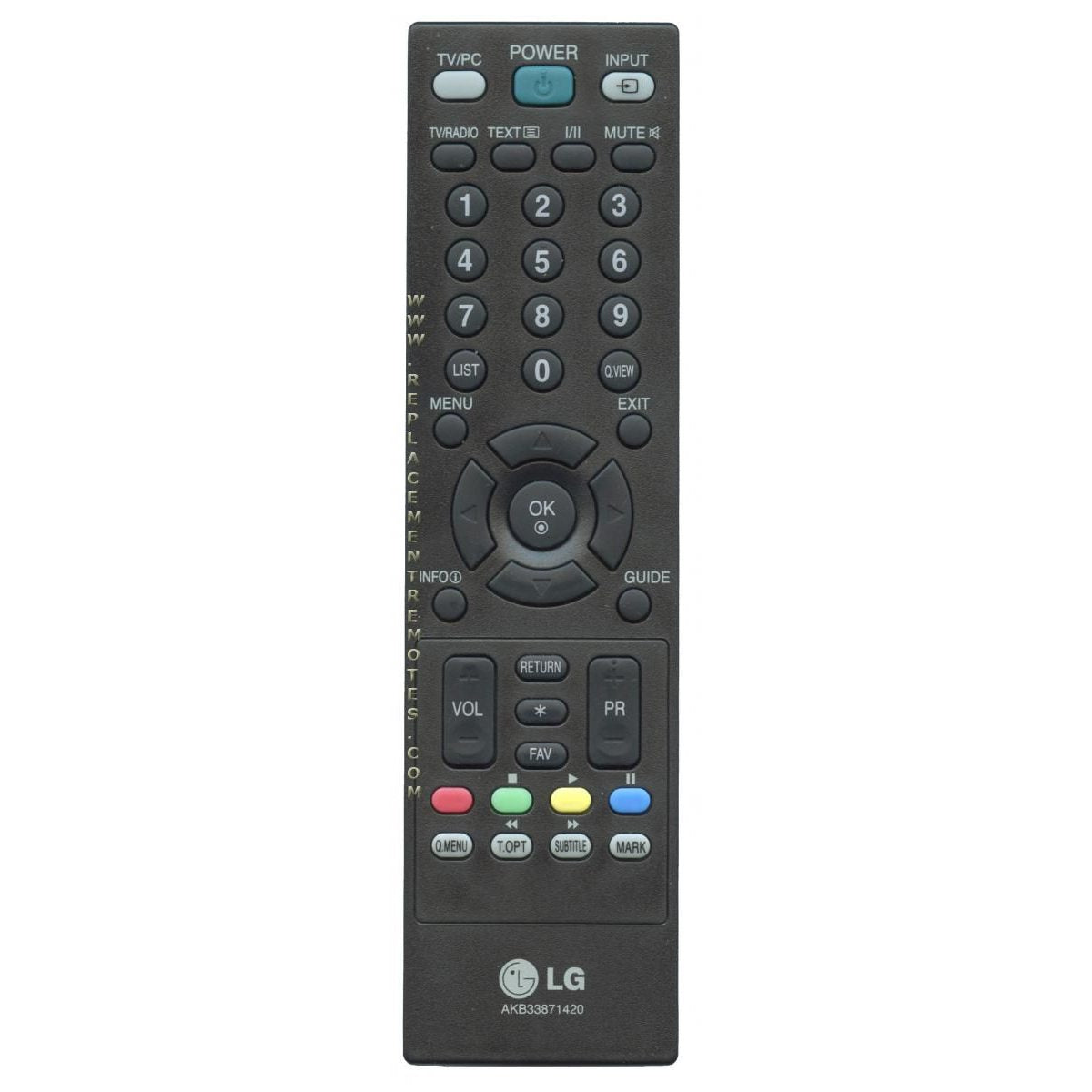 LG AKB33871420 TV Remote Control