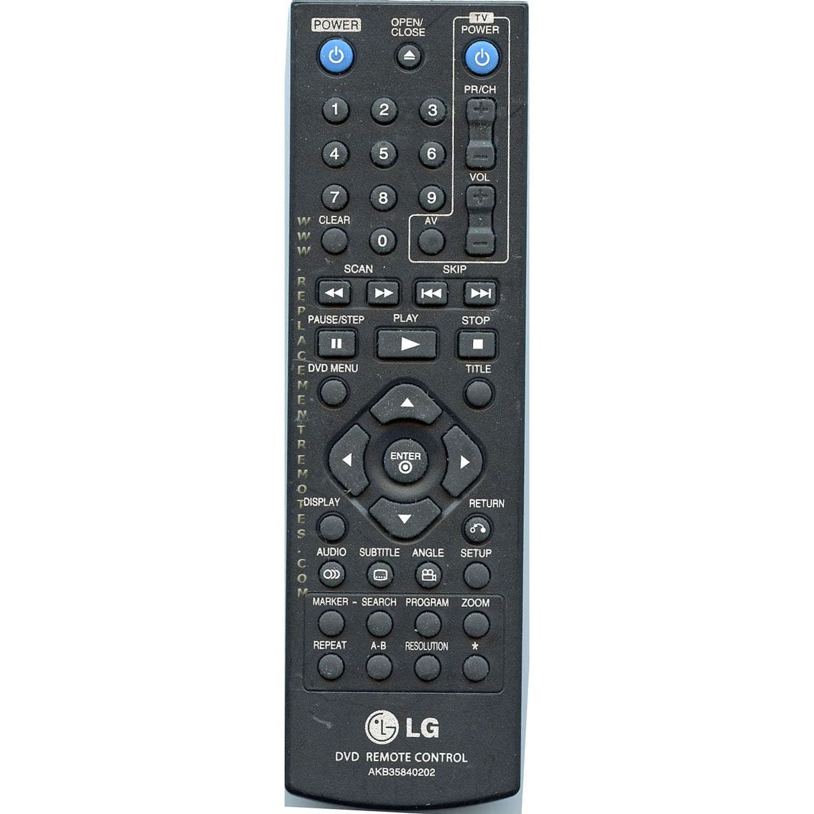 LG AKB35840202 DVD Remote Control