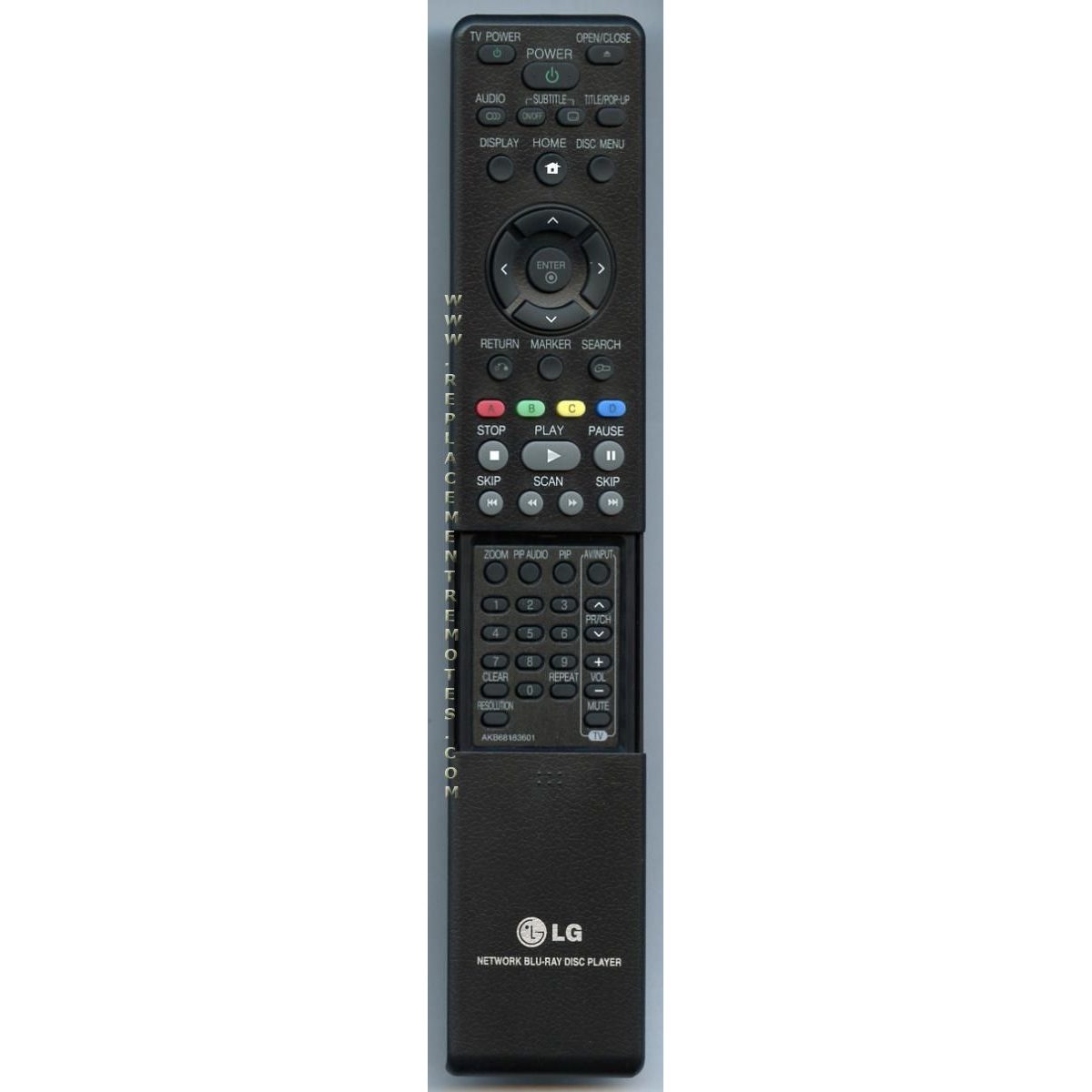 LG AKB68183601 DVD Remote Control