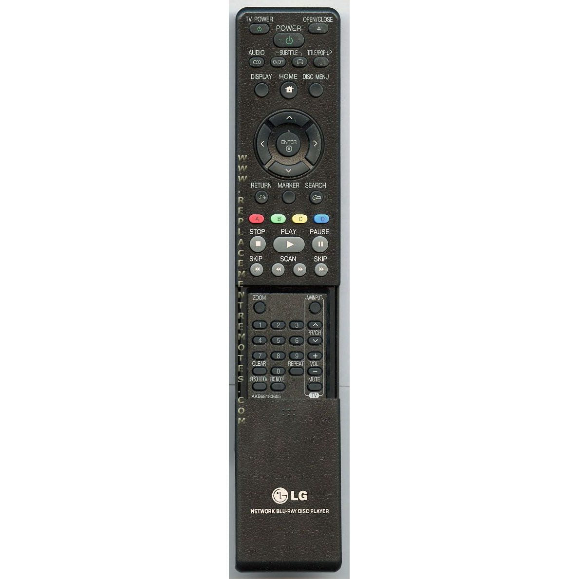 LG AKB68183605 Blu-ray Remote Control