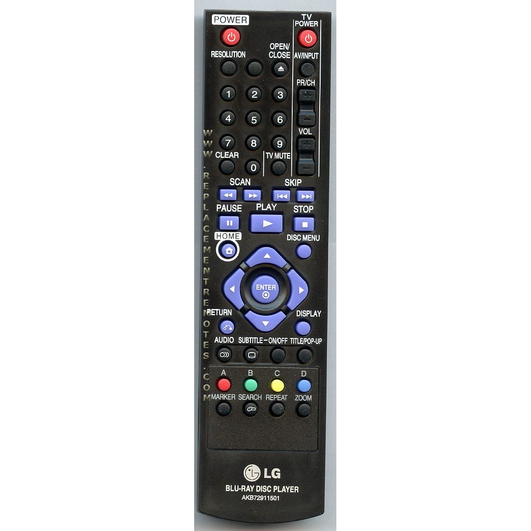 LG AKB72911501 Blu-ray Remote Control