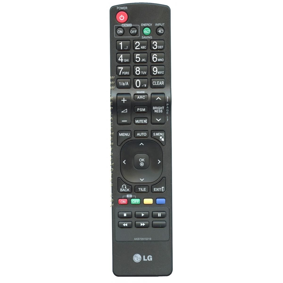 LG AKB72915219 Monitor Remote Control