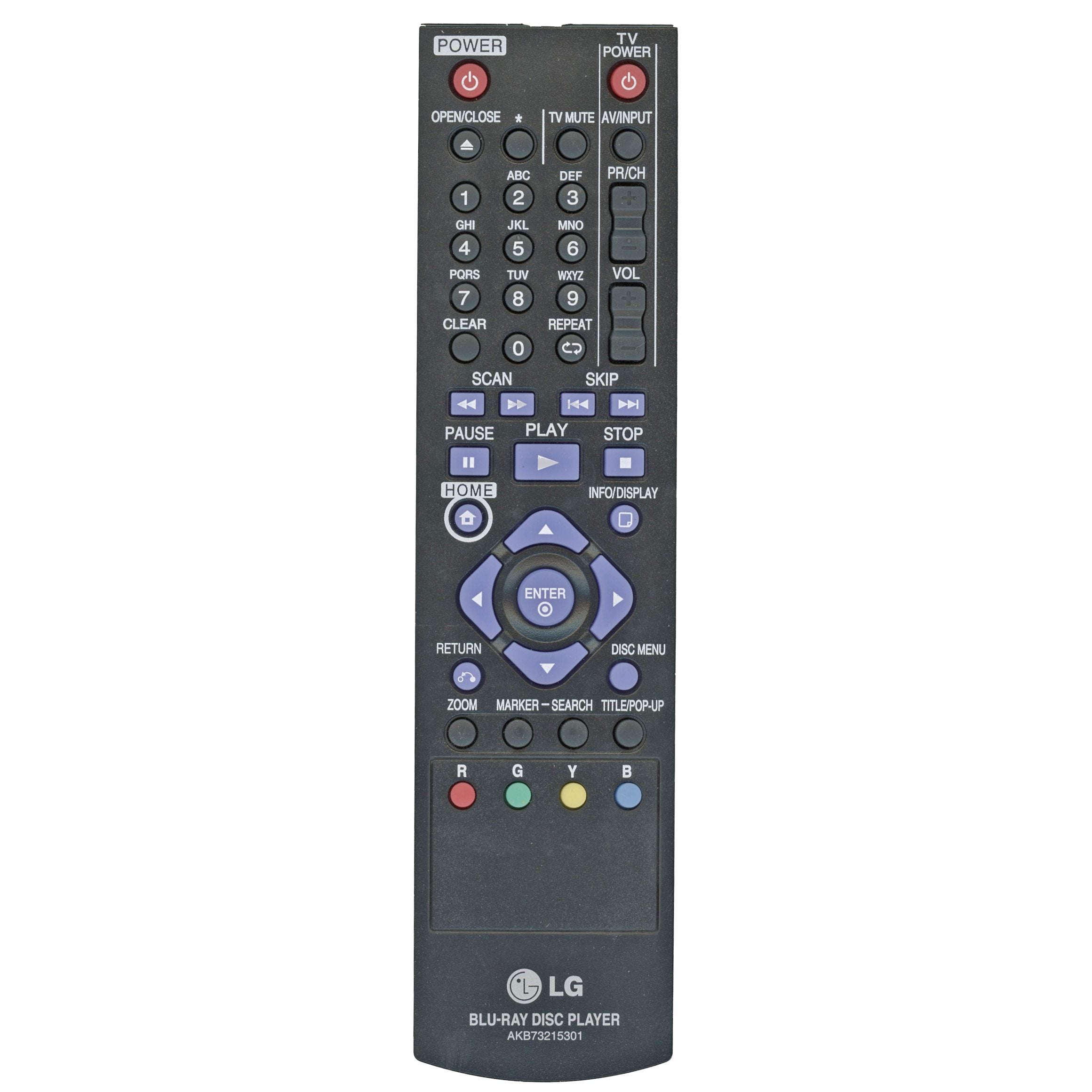 LG AKB73215301 Blu-ray Remote Control