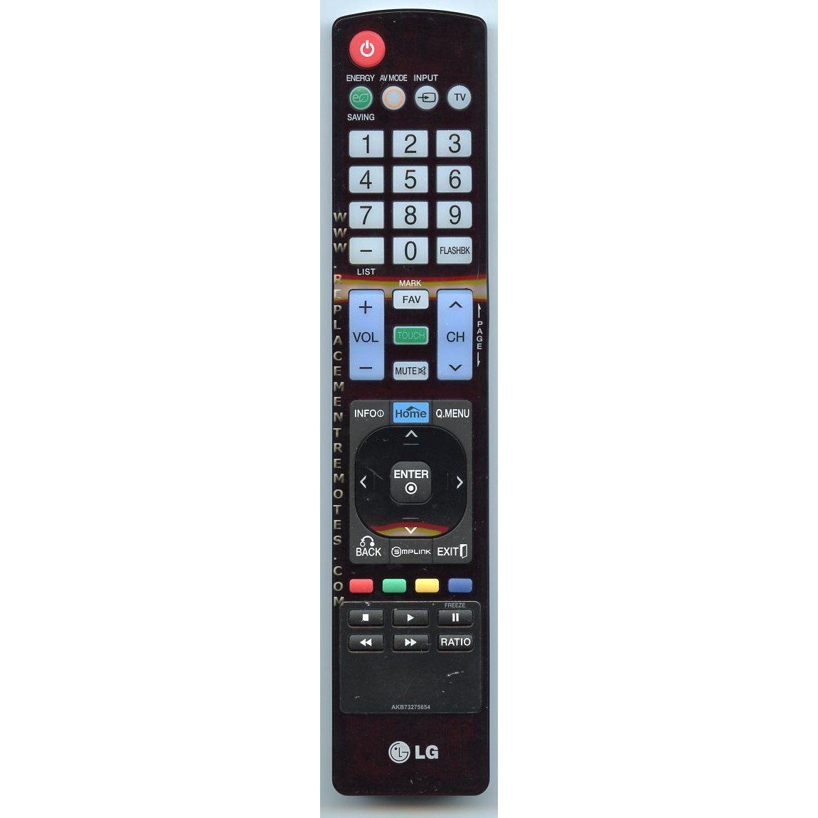 LG AKB73275654 TV Remote Control