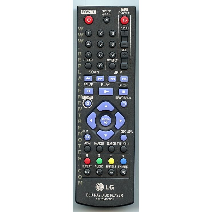 LG AKB73495301 Blu-ray Remote Control