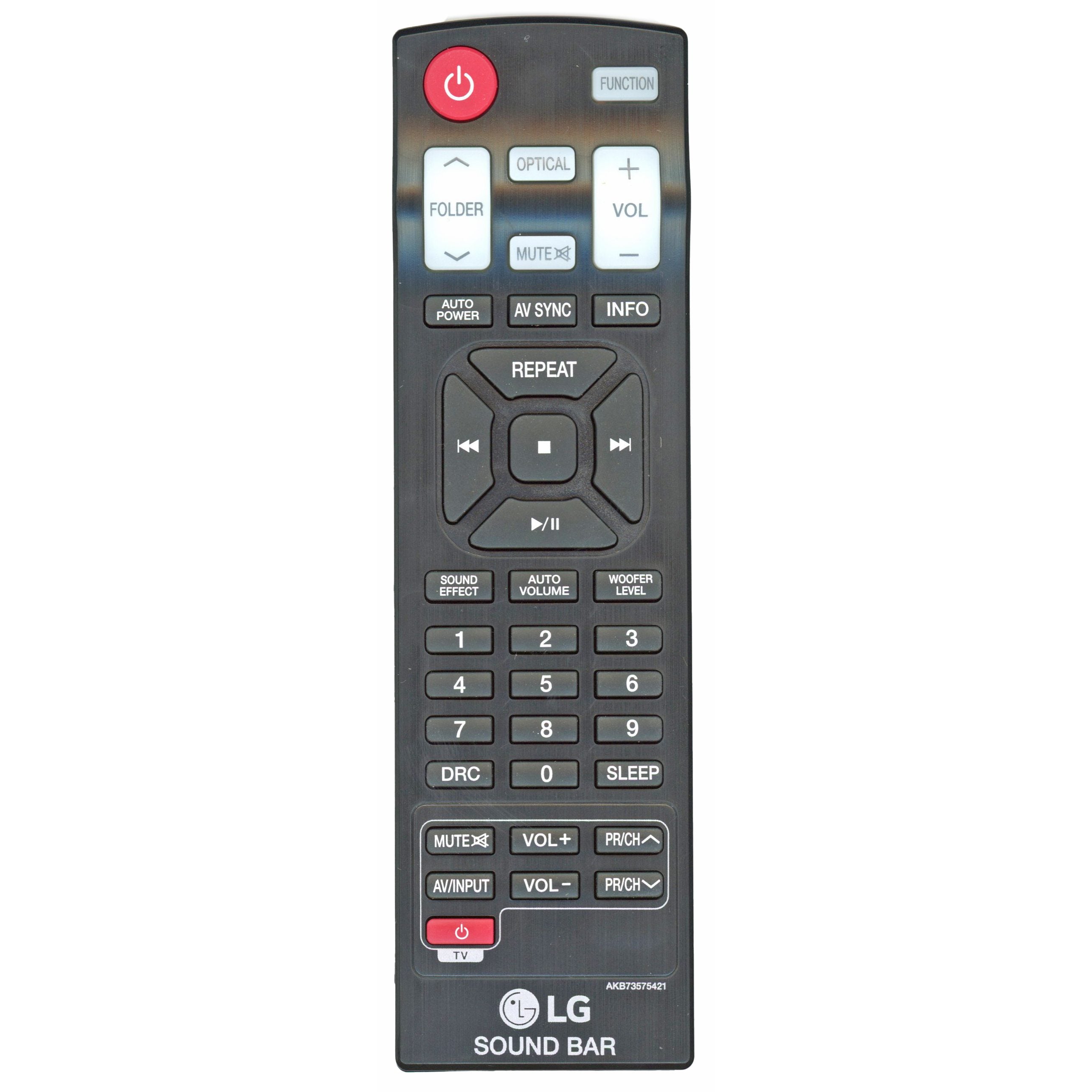 LG AKB73575421 Sound Bar Remote Control