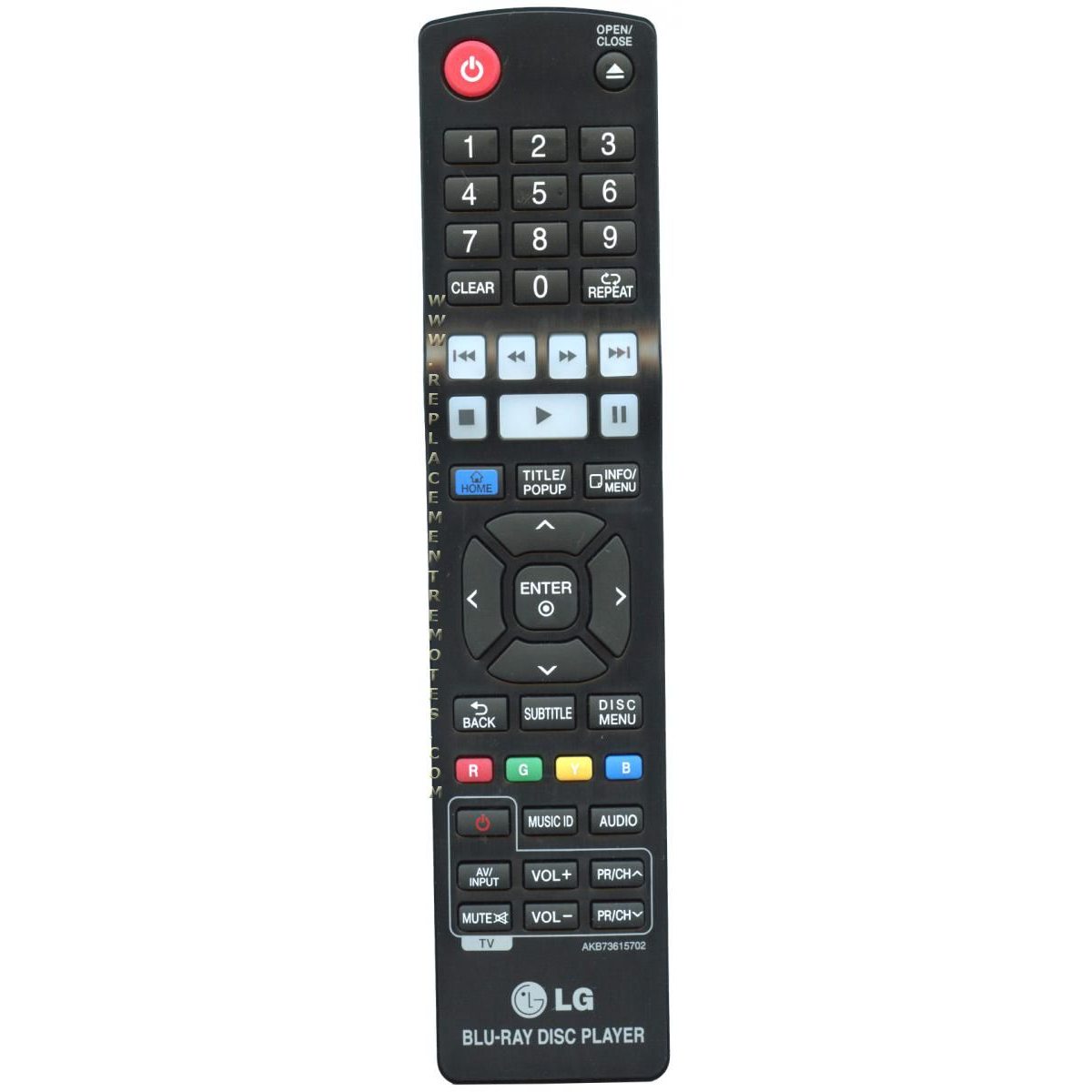 LG AKB73615702 Blu-ray Remote Control