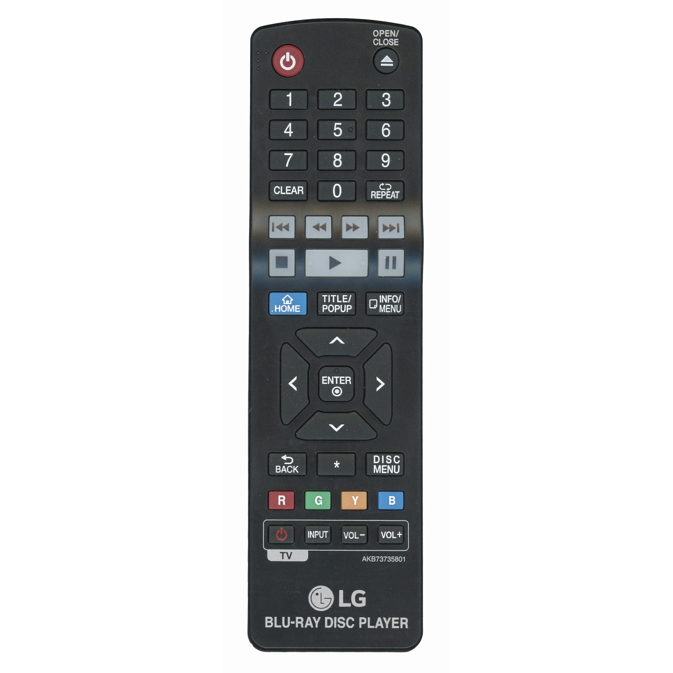 LG AKB73735801 Blu-ray Remote Control - AKB73735801