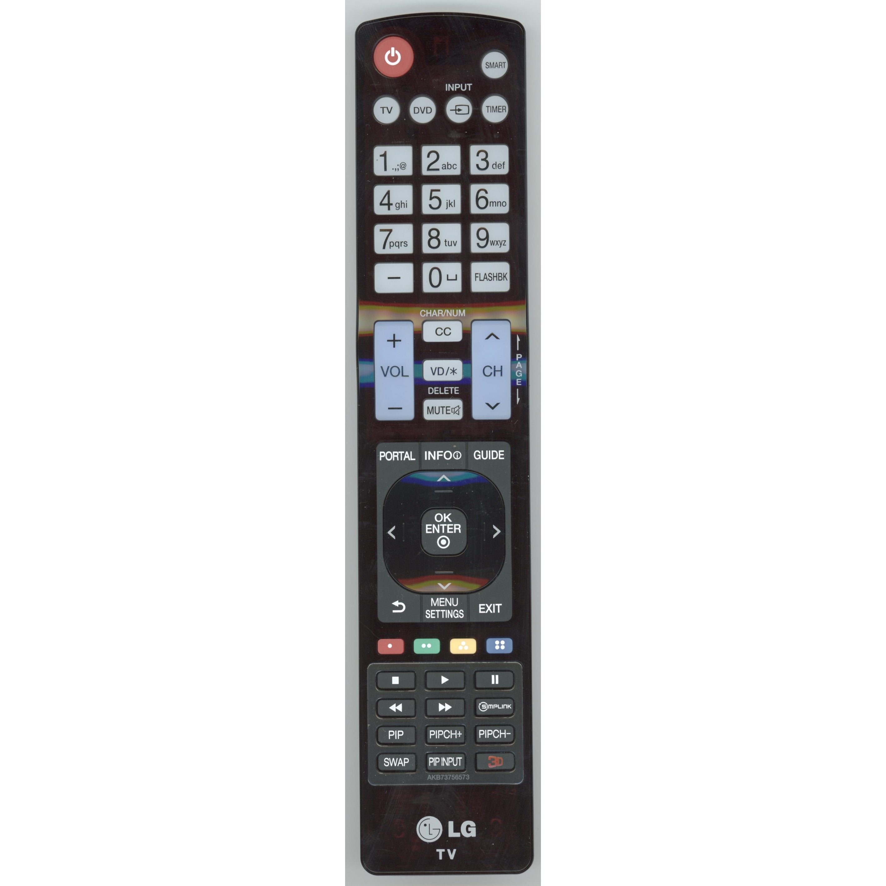 LG AKB73756573 TV Remote Control