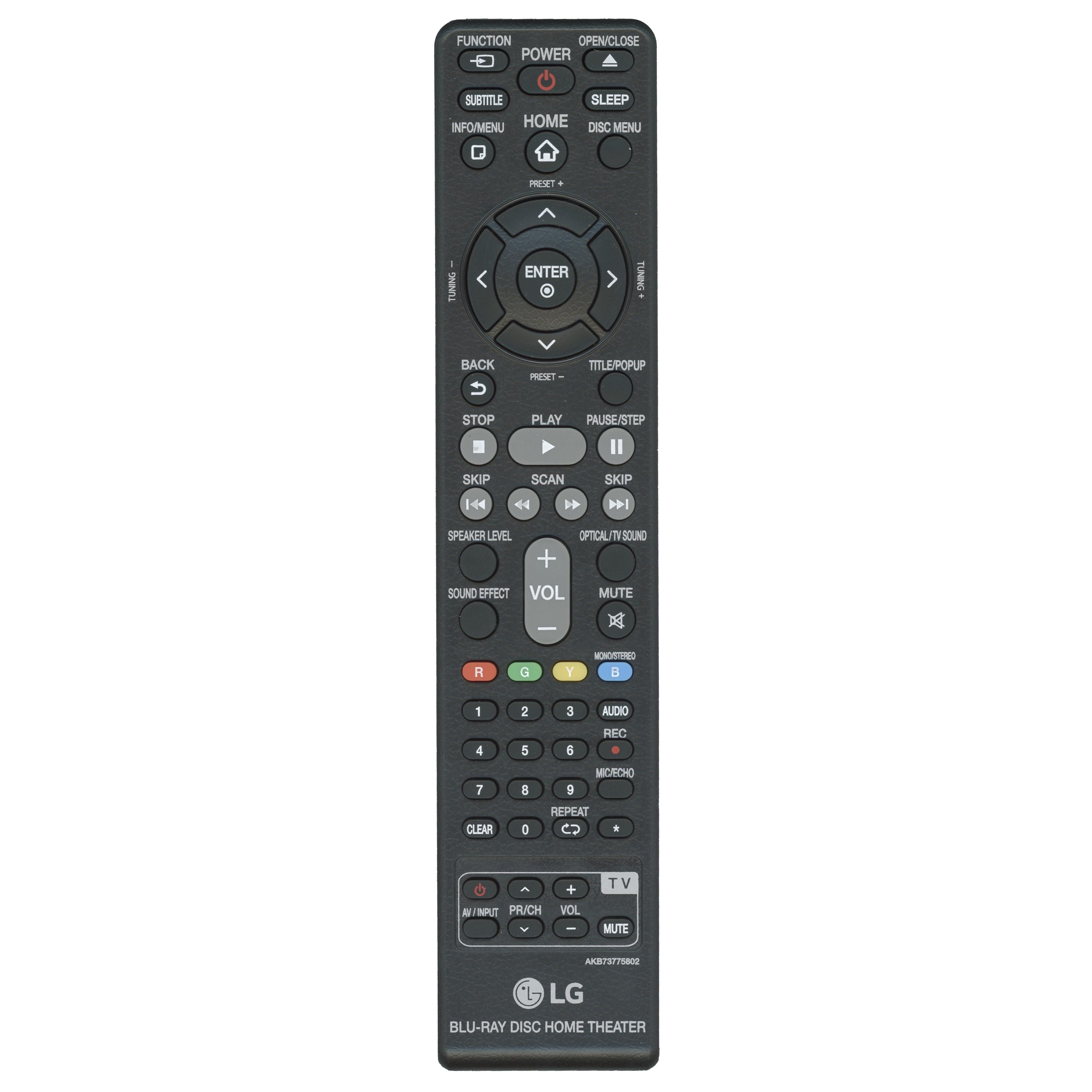 LG AKB73775802 Blu-Ray Disc Home Theater Remote Control - AKB73775802