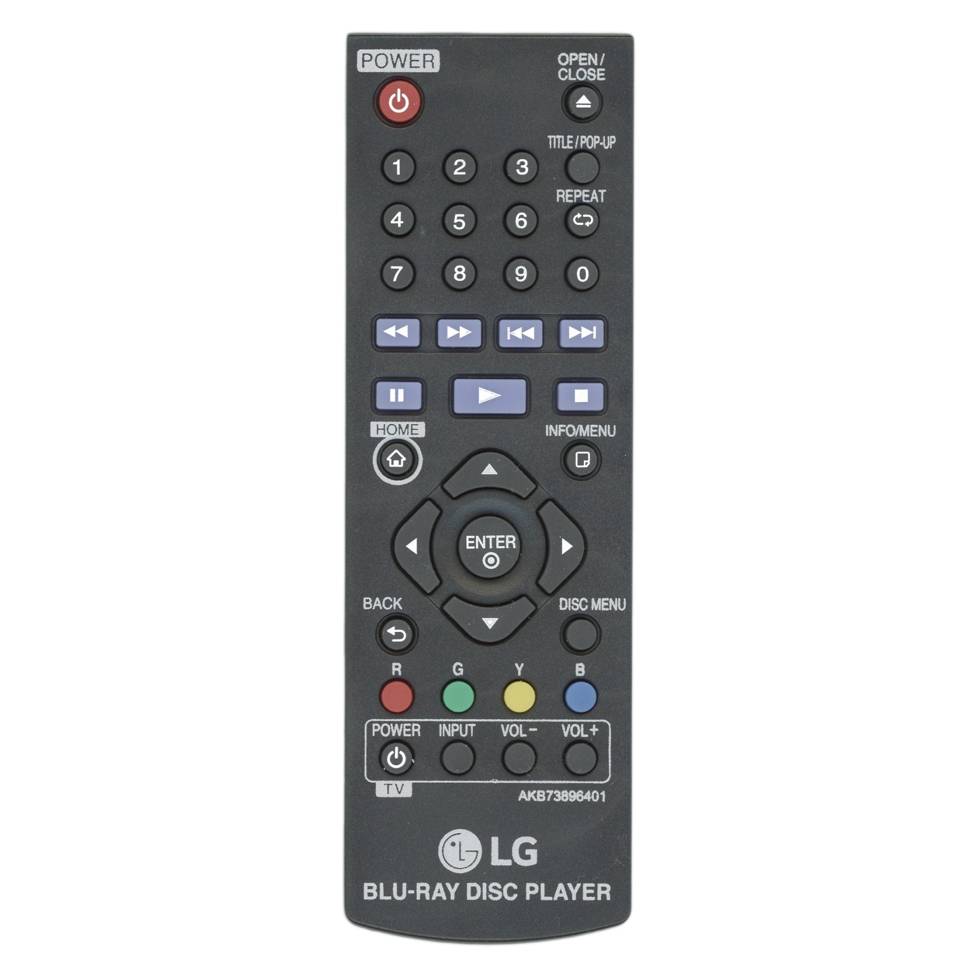 LG AKB73896401 Blu-ray Remote Control