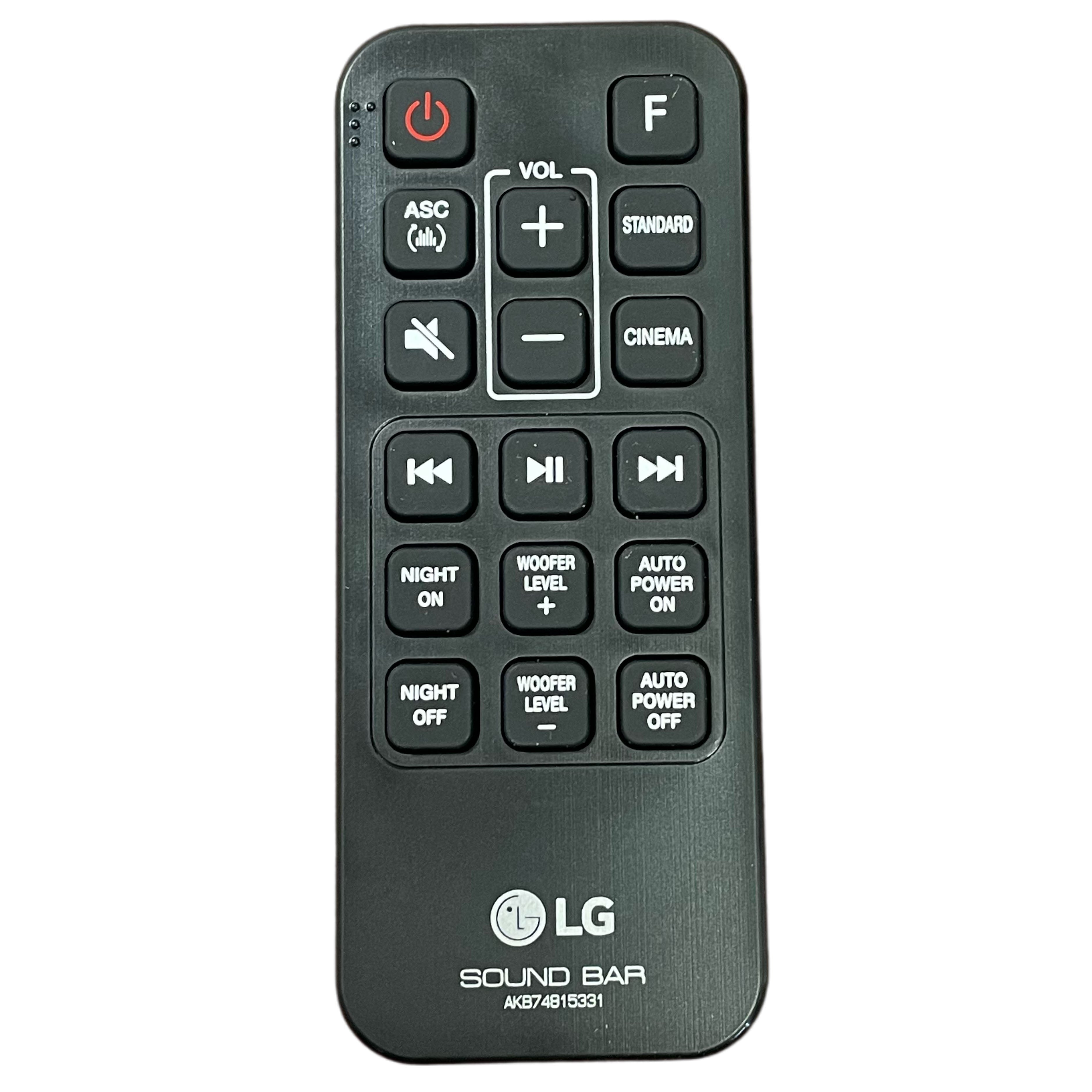 LG AKB74815331 Sound Bar Remote Control