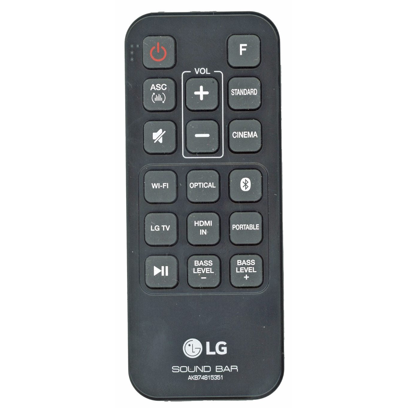 LG AKB74815351 Sound Bar Remote Control