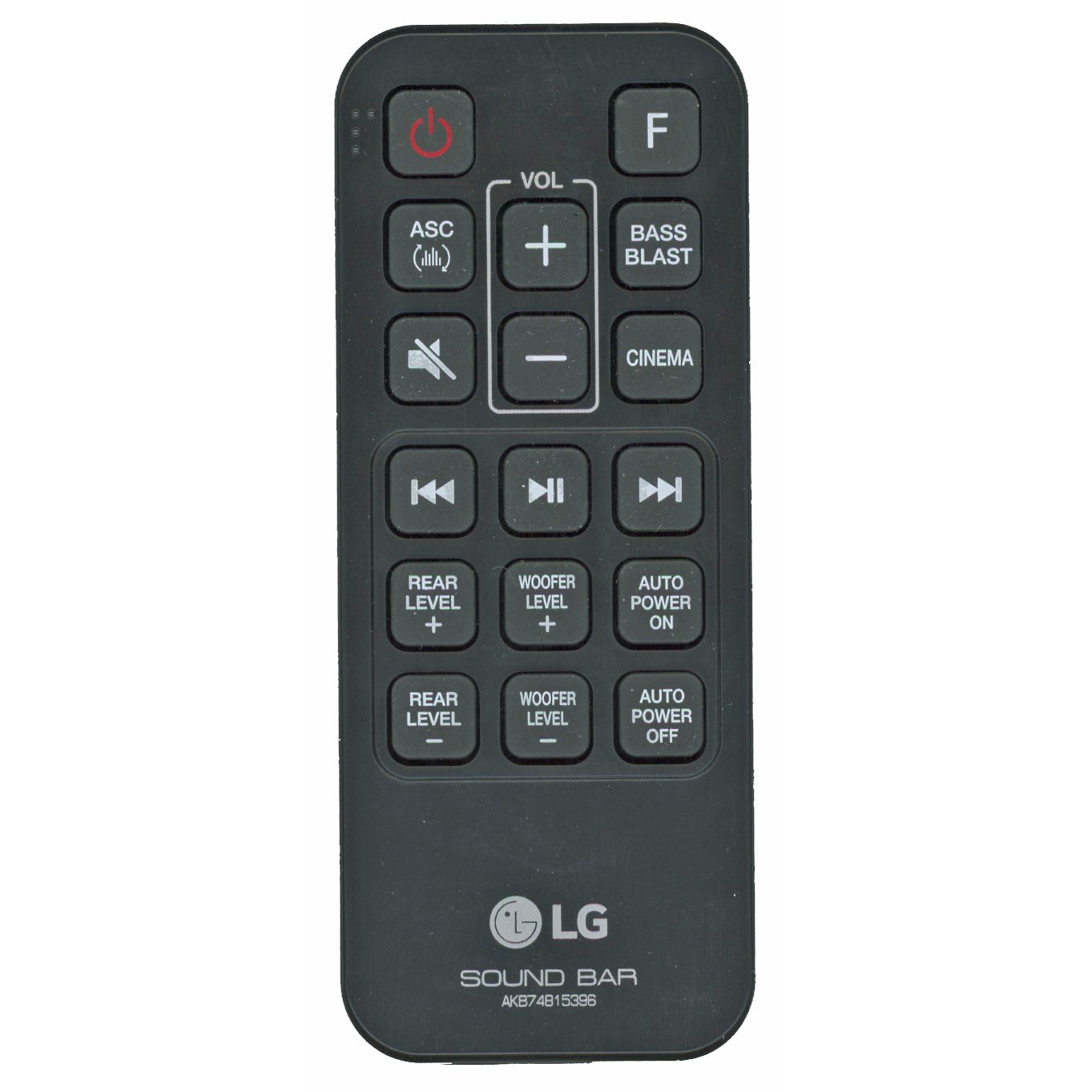 LG AKB74815396 Sound Bar Remote Control