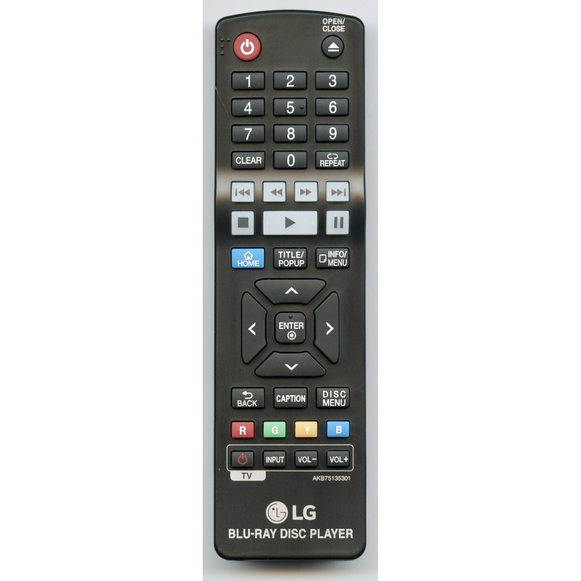 LG AKB75135301 Blu-ray Remote Control