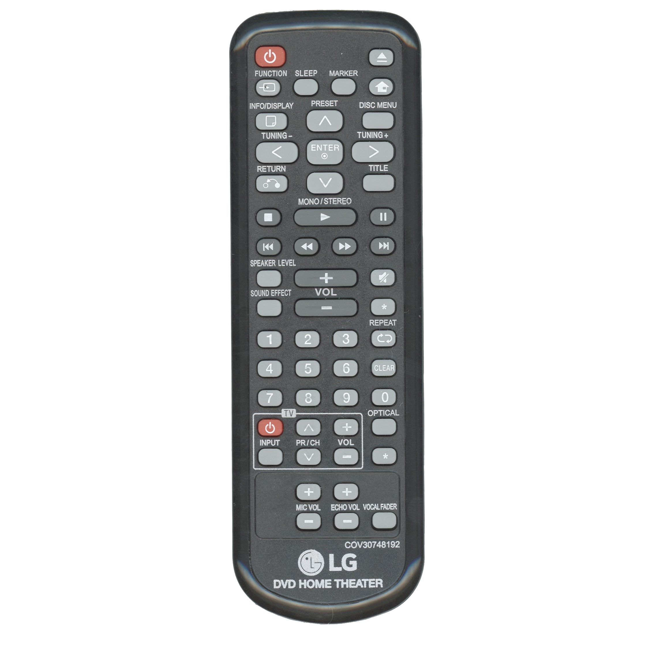 LG COV30748192 Home Theater Remote Control