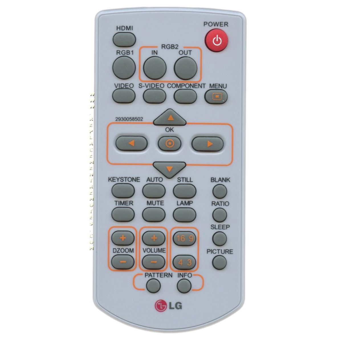 LG COV31635301 Projector Remote Control