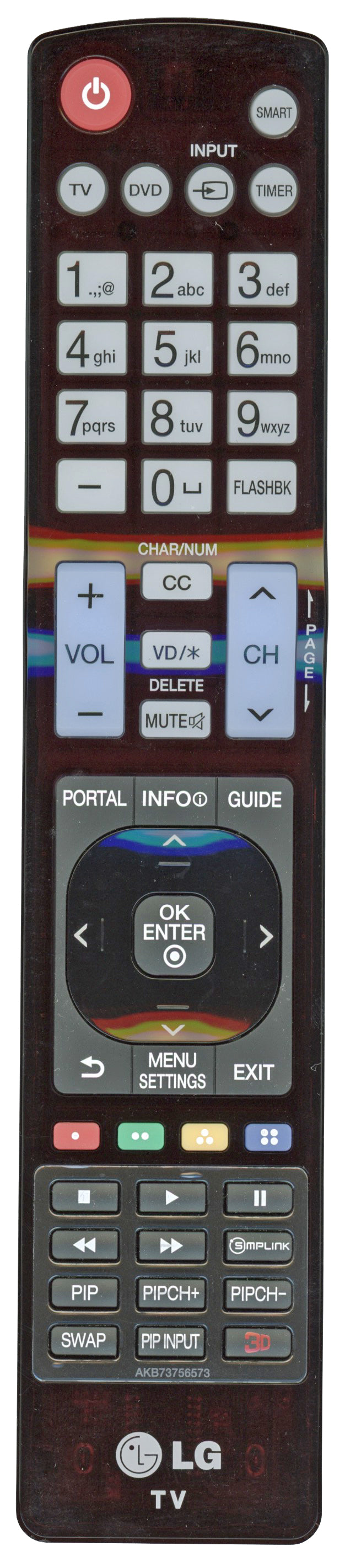 LG AKB73756673 TV Remote Control