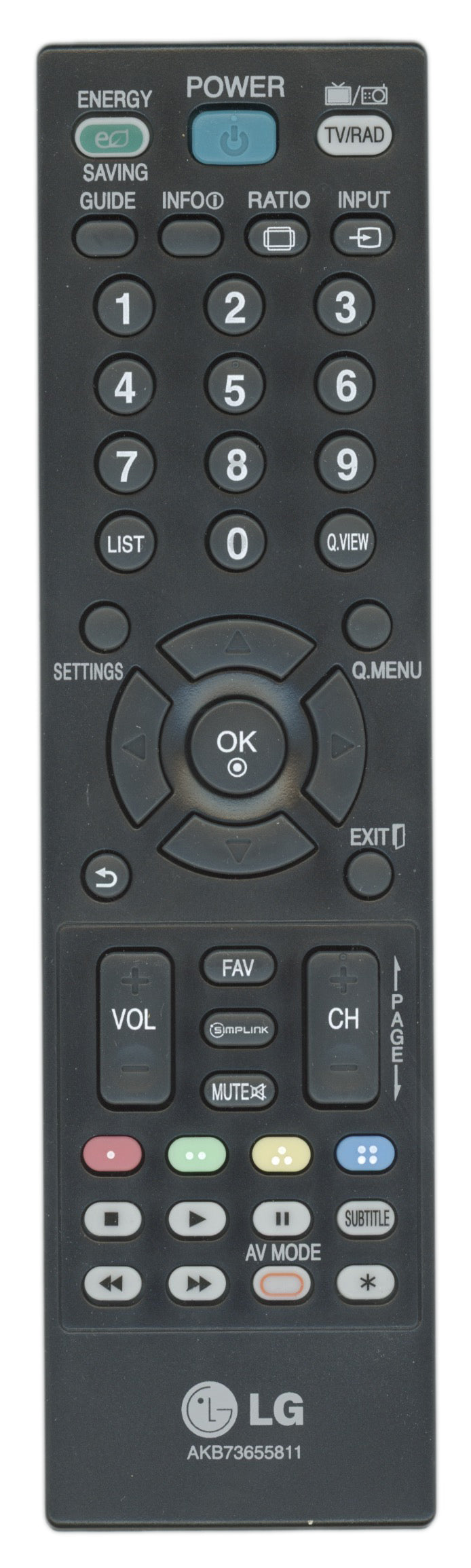 LG AKB73655811 TV Remote Control