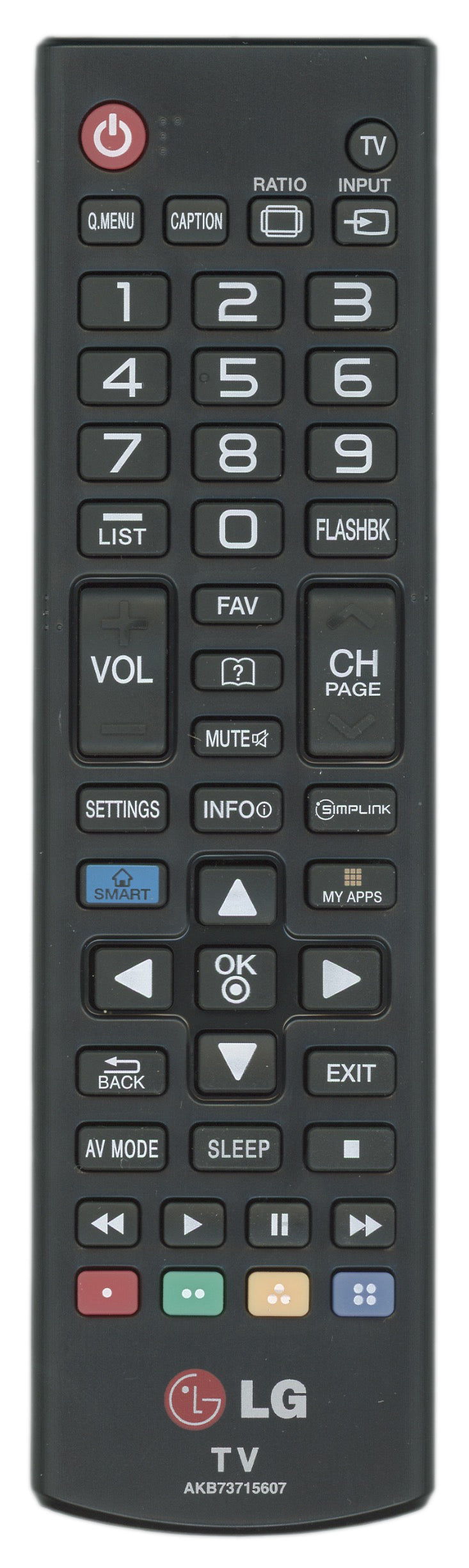 LG AKB73715607 TV Remote Control