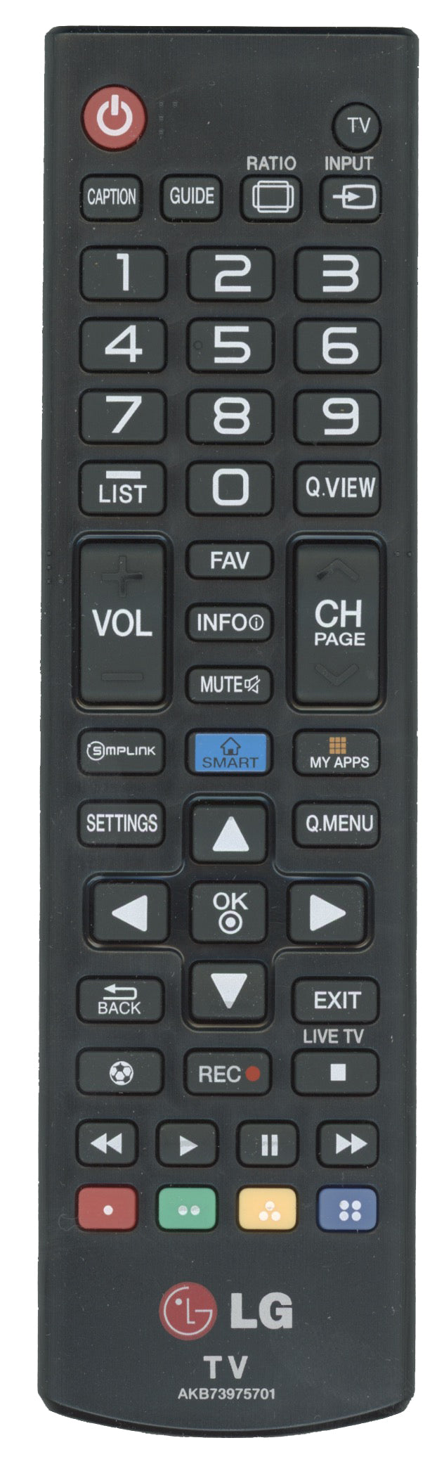 LG AKB73975701 TV Remote Control