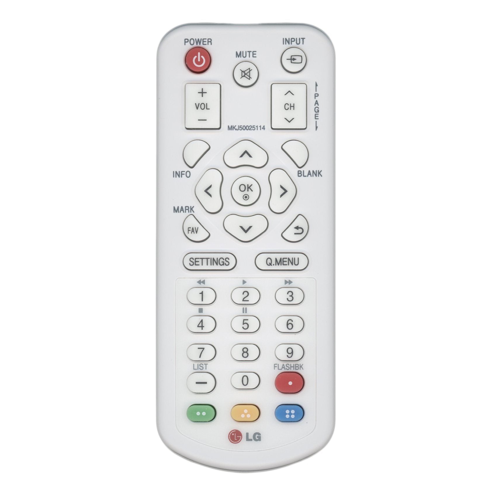 LG MKJ50025114 Projector Remote Control